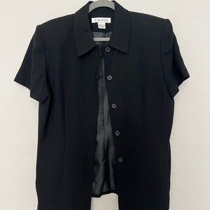 Chaus Black Short-Sleeve Blazer